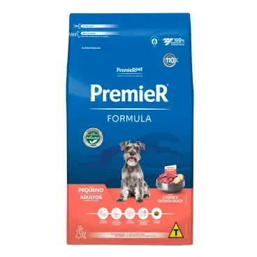 Racao Premier Formula Caes Adultos Racas Pequenas Carne e  Batata Doce 2.5kg